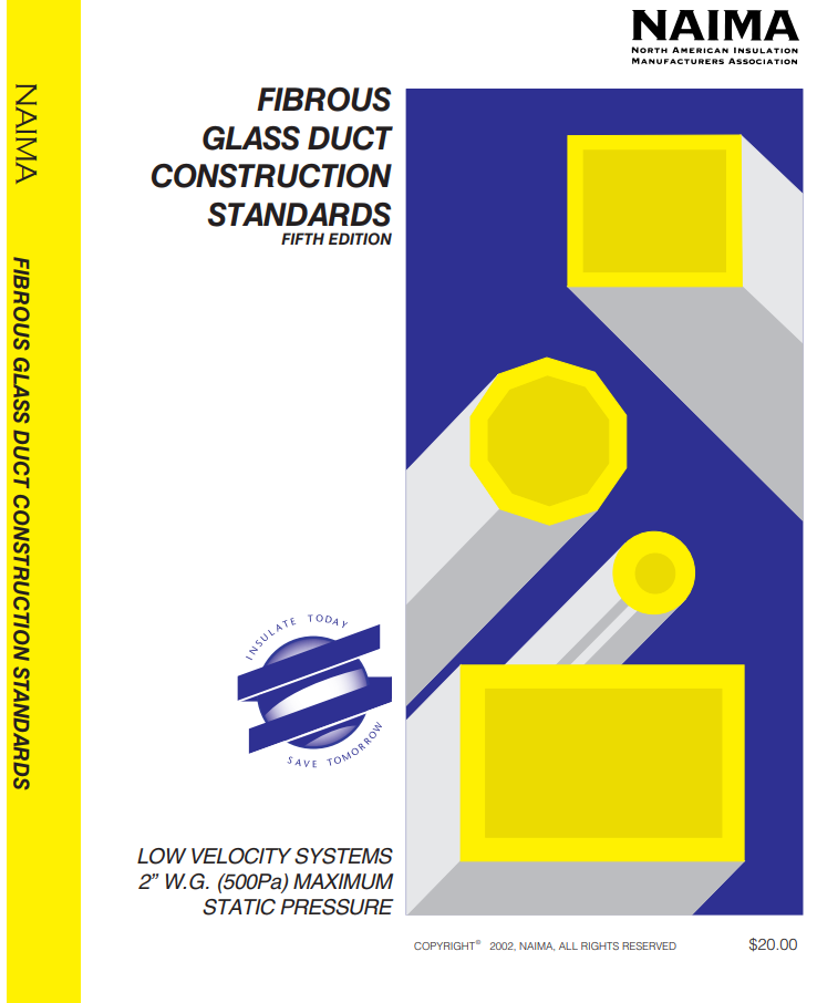 NAIMA Fibrous Glass Duct Construction Standards 5th Edition cover