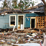 house damaged by natural disaster